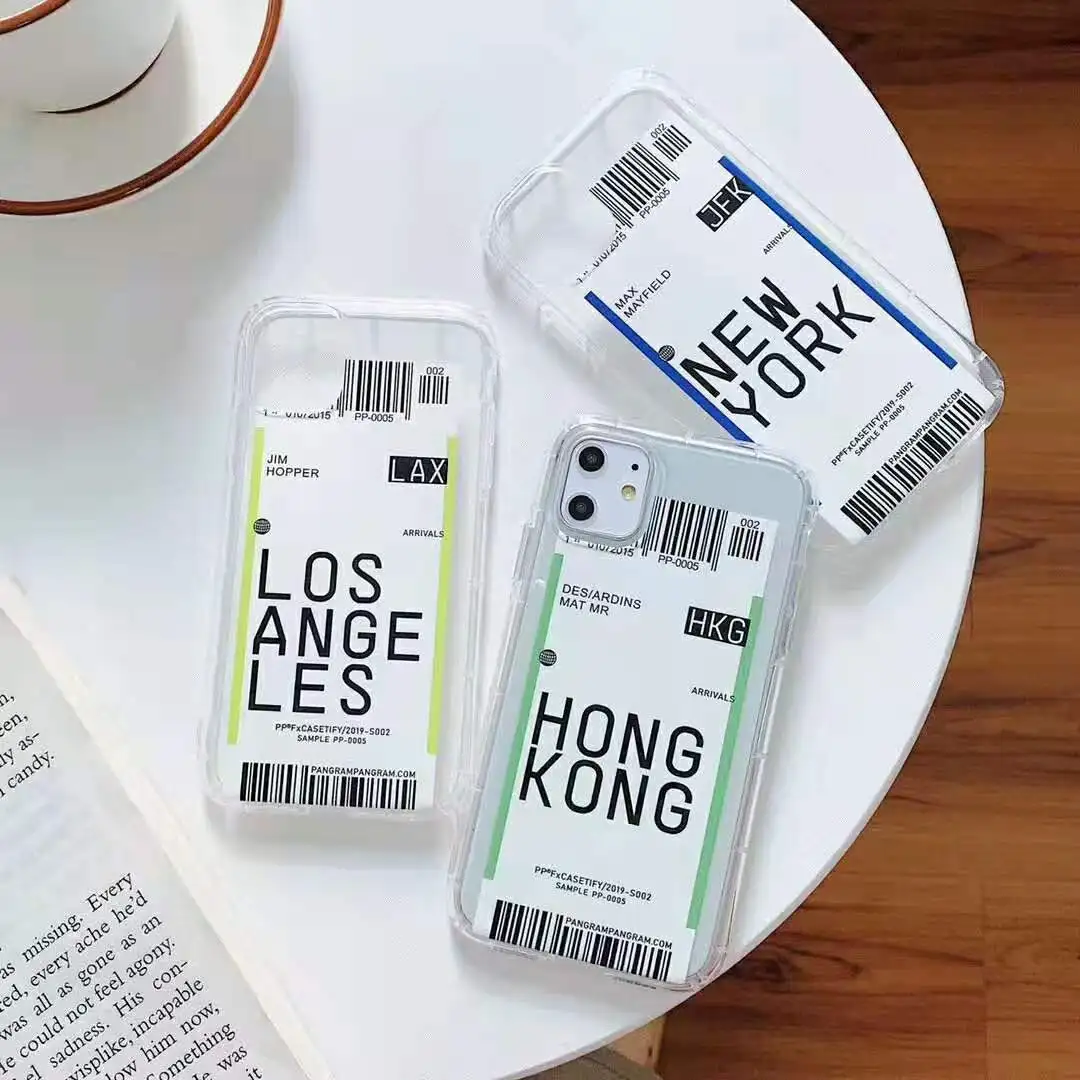 INS смешной штрих-код этикетка Путешествия страна чехол для iphone 11 11Pro MAX Xs XR X 7 6 6s 8 plus