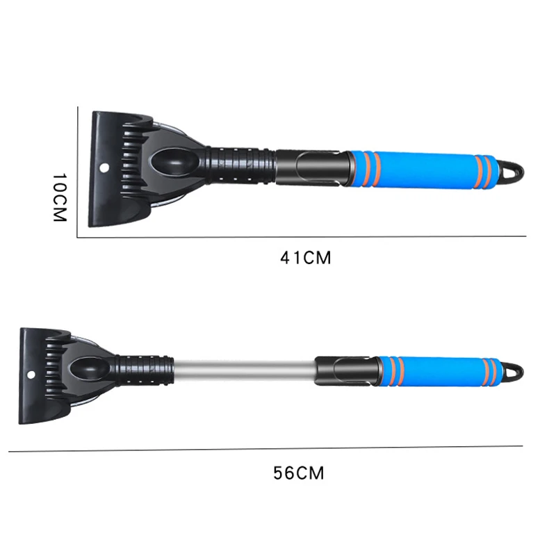

Portable Universal Defrosting Deicing Ice Scraper Snow Scraper Vehicle Snow Shovel with Velvet Gloves Retractable TD326