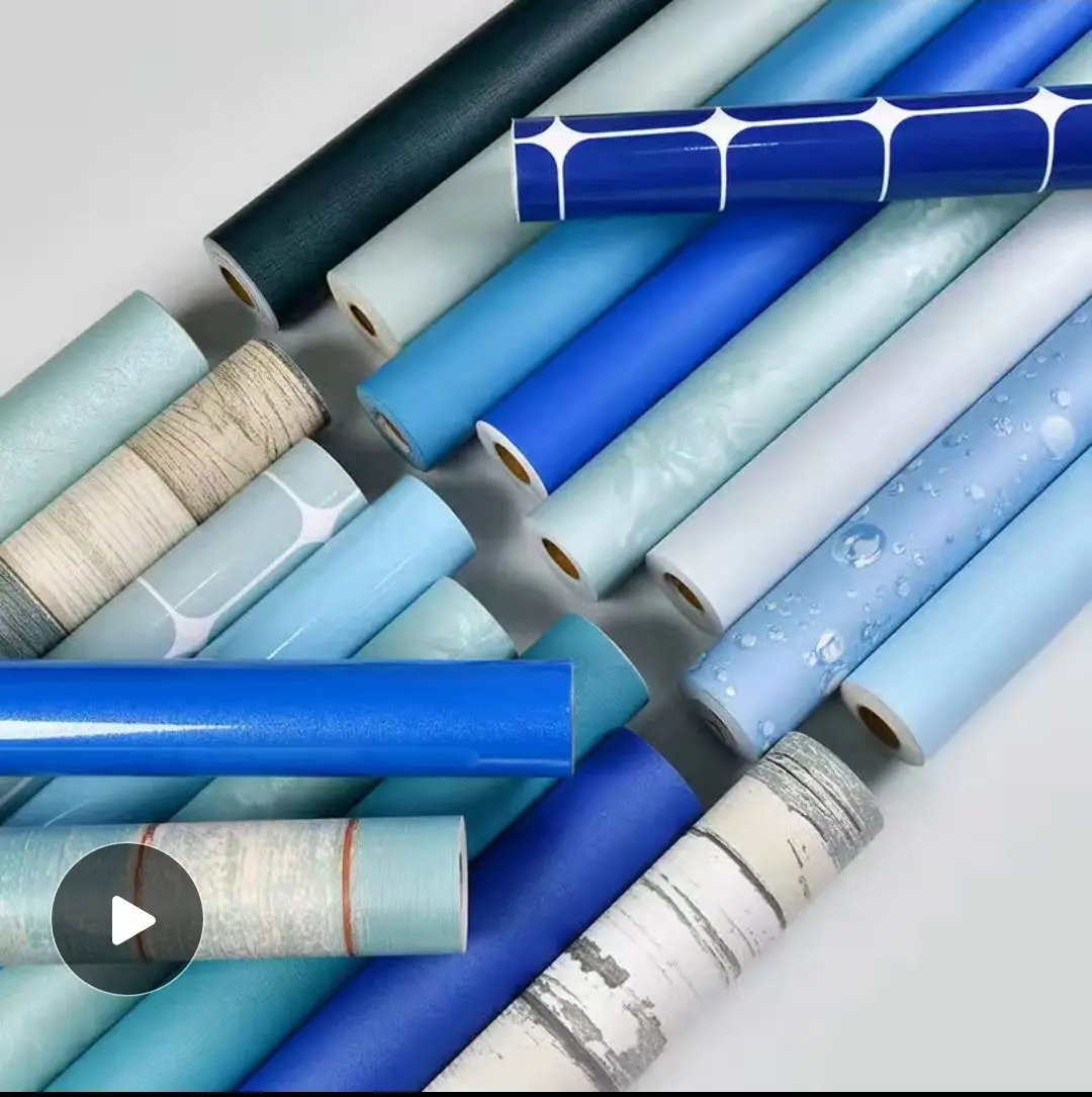 

Синяя серия наклеек самоклеящаяся водостойкая и влагостойкая настенная бумага для гостиной спальни обои для фона