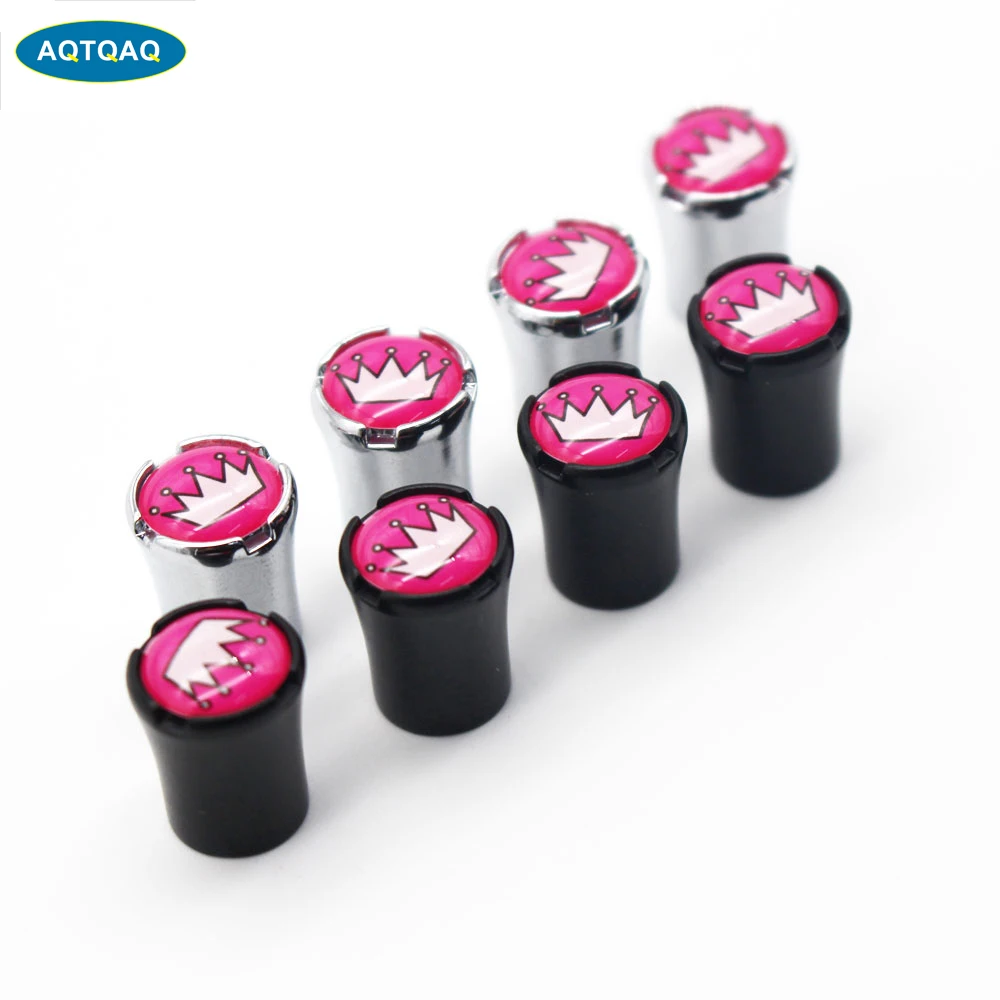 4 шт./компл. цинковый сплав розовая Корона Стиль крышка на стержень клапана шины