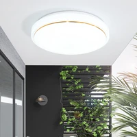 vipmoon 12w led flush mount ceiling light fixture cool white 6500k 7 48 inch golden line modern for hallway laundry kitchen