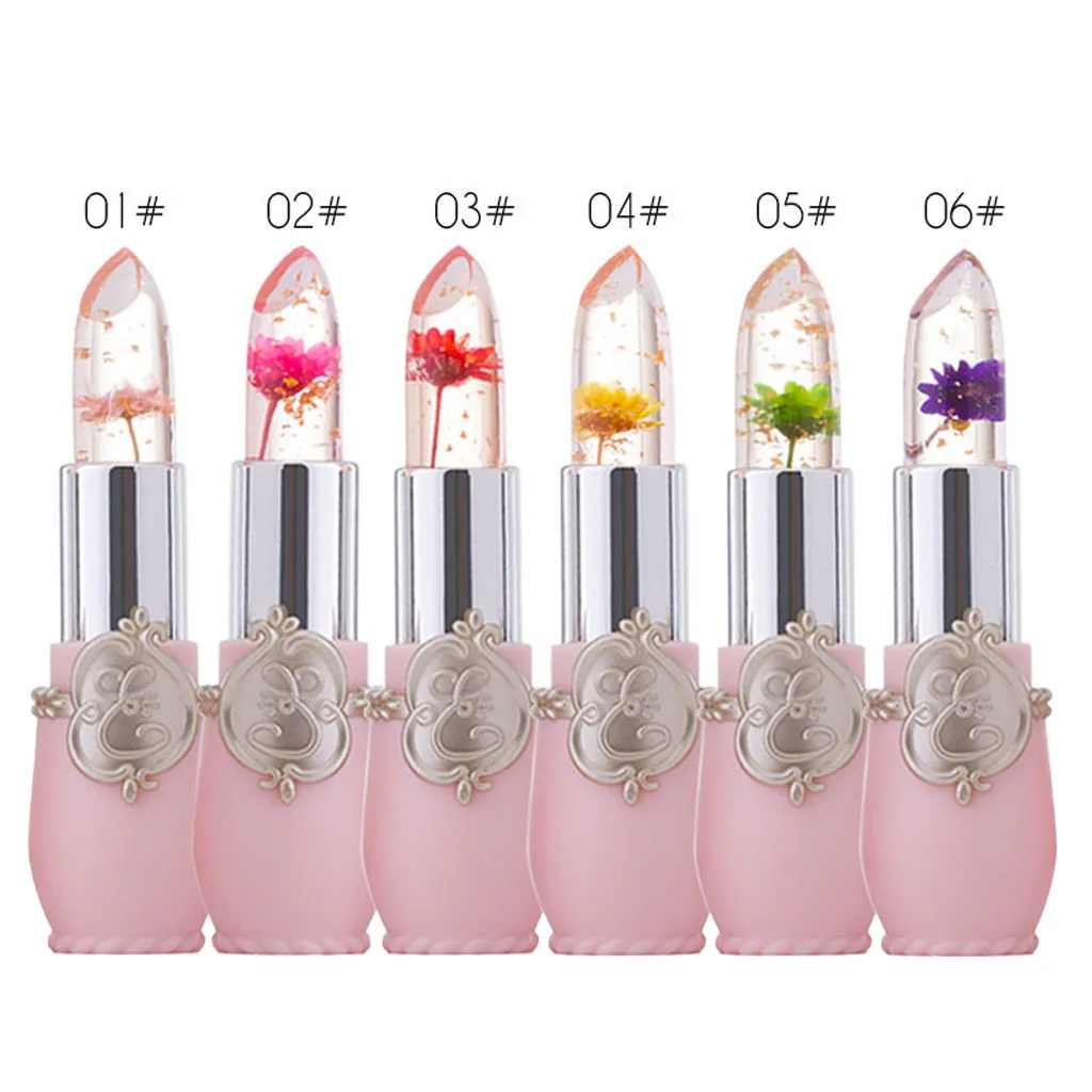 

Flower Jelly Gloss Lipstick Temperature Color Change Lip Balm Moisturizing