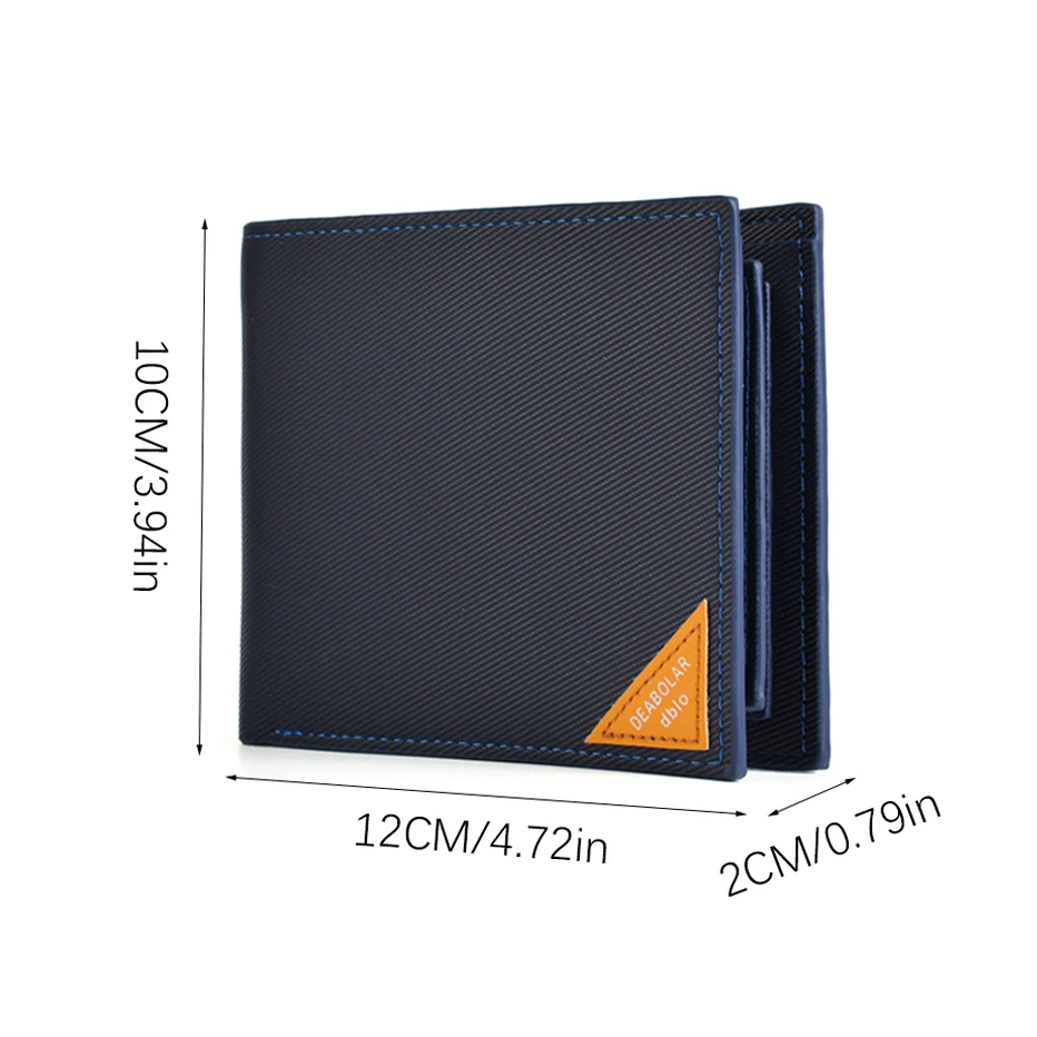 

Fashion New Men's Wallet Money Bag Solid Color Leather PU Business Short Famous Vintage Walltes Multi-card Soft Purse Coin Bag