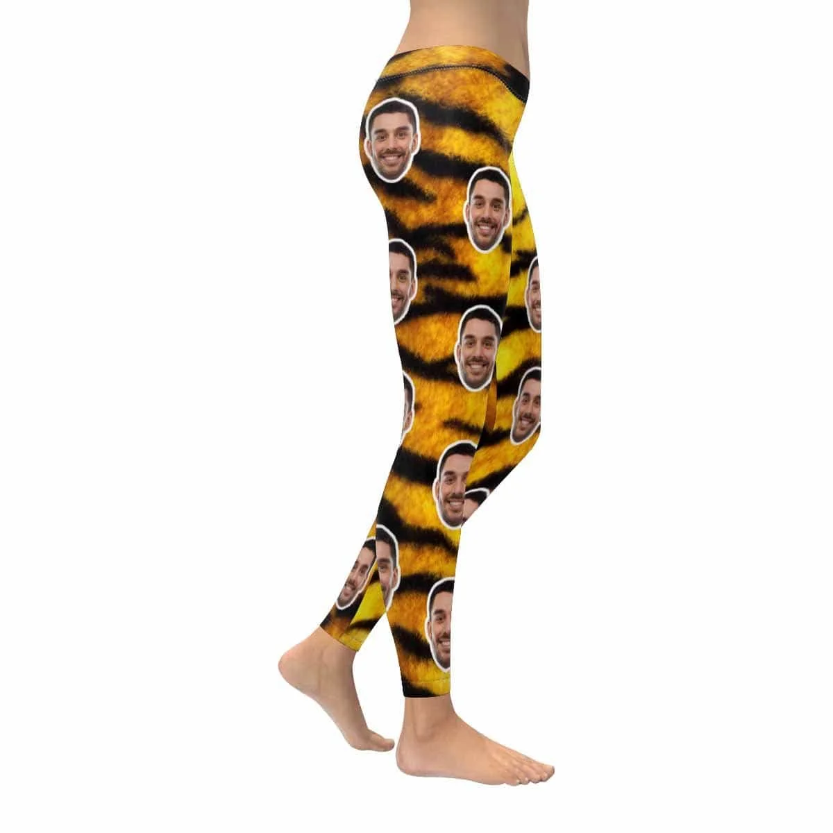 

Custom Face Tiger Style Low Rise Yoga Leggings