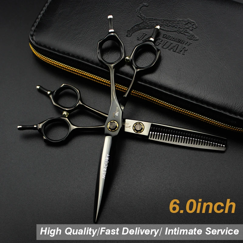 

6.0 inch Professional hair Barber scissors set, straight scissors and Thinning Scissors hair care styling tools 440C JAPAN