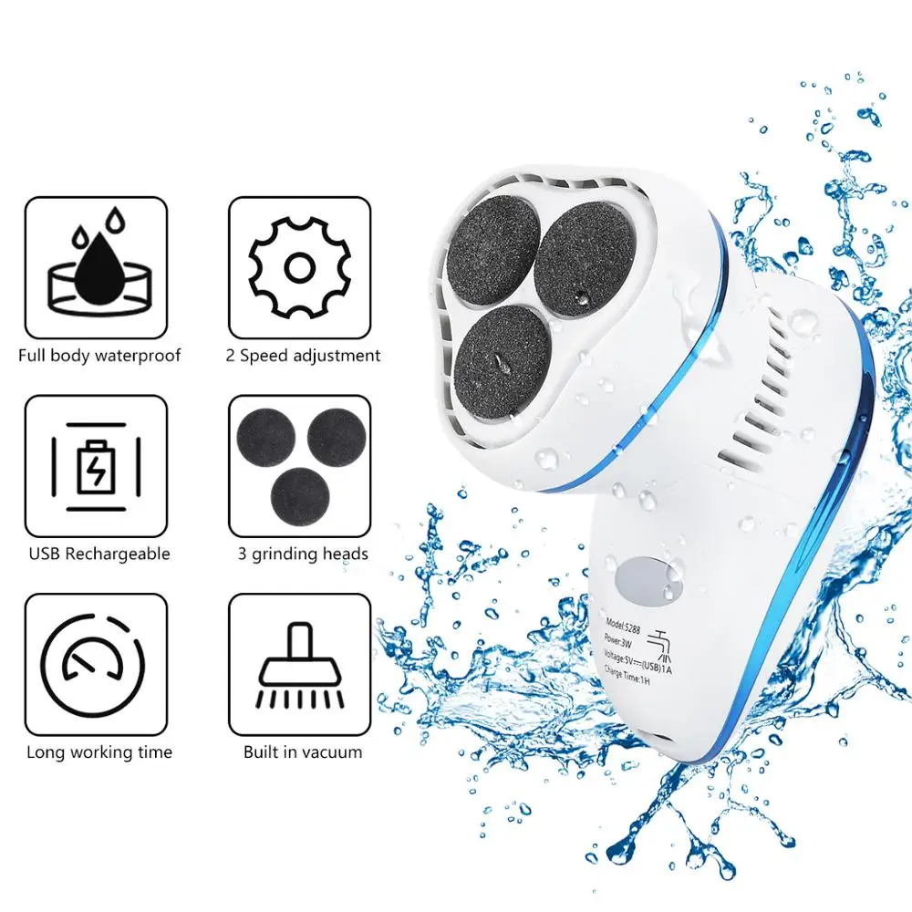 Electric Pedicure Foot Care Tool File Dead Skin Callus Remover Peel Remova Grinder Heel Grinding USB Charging | Красота и здоровье