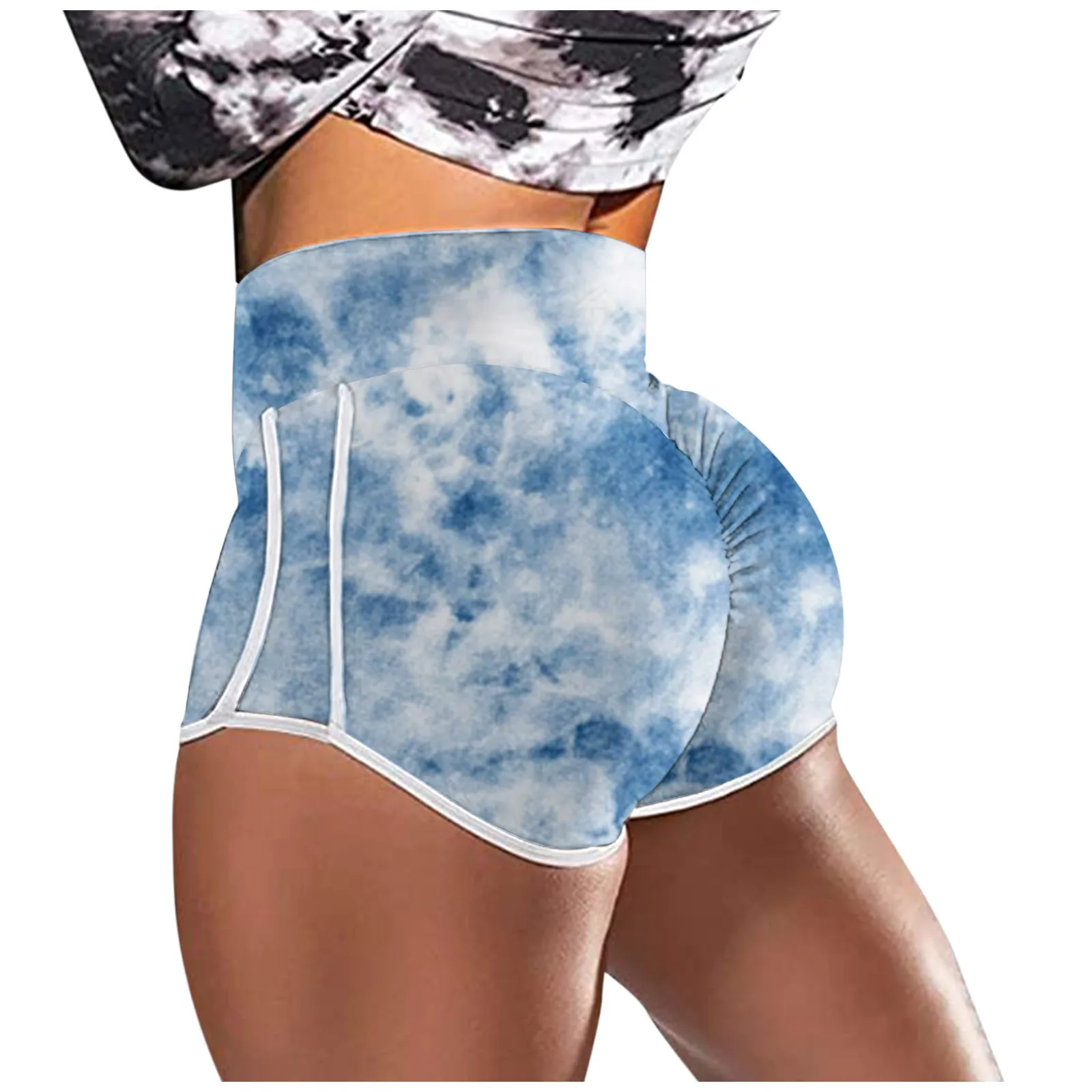 

High Waist Seamless Leggings Women Printing Sexy High Waist Stretch Strethcy Leggings Yoga Short Pants suit for yoga fitness
