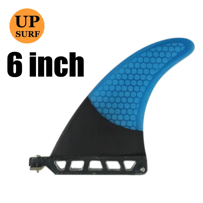 6 inch blue 9 дюймов firberglass carbon один плавник " 7" " доска для серфинга sup плавник Лонгборд плавник 8 - Цвет: 6 inch blue