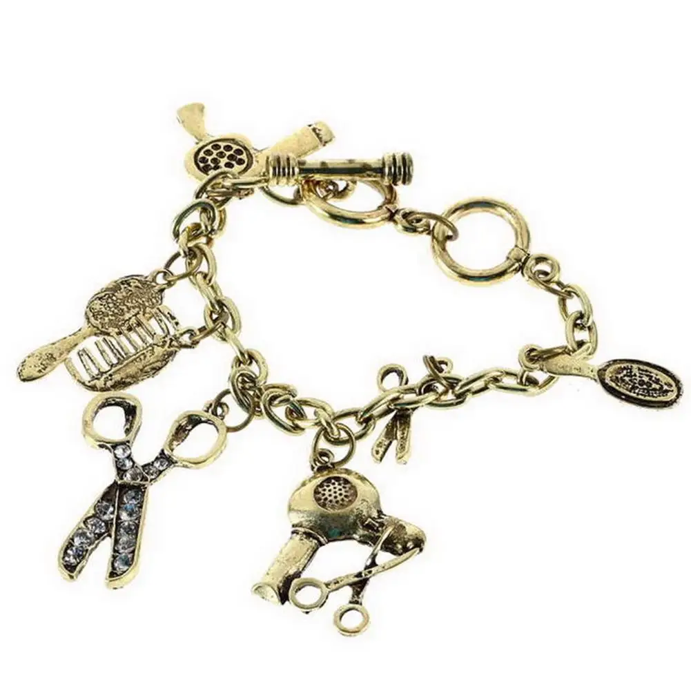 Модный женский браслет расческа для ножниц парикмахерский стилист стразы с