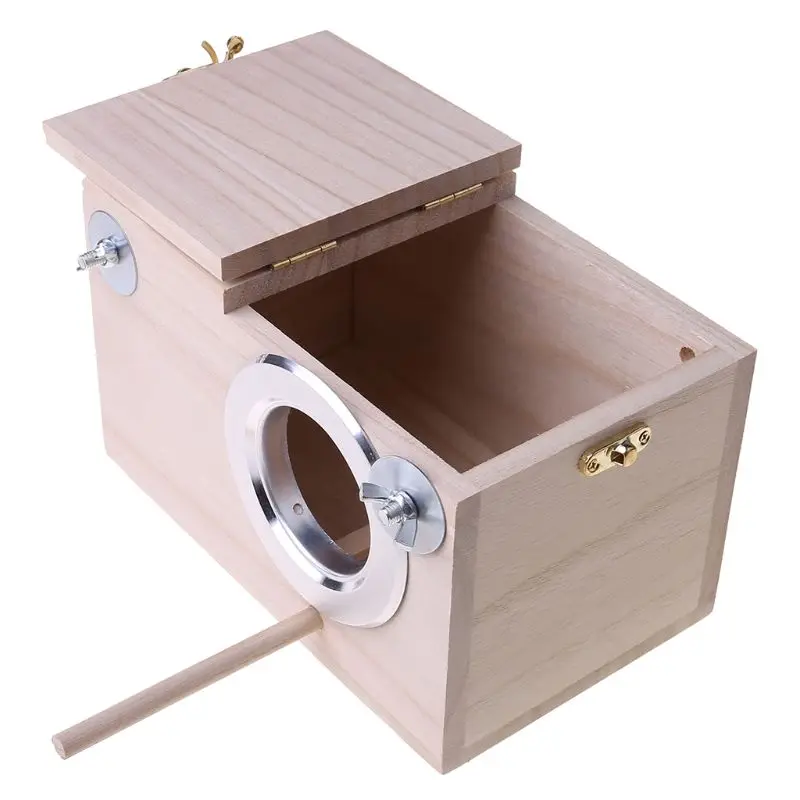 Wooden Bird Breeding Box Parrot Nesting House Parakeet Mating Case with Clear Window Home Garden Balcony Decoration | Дом и сад