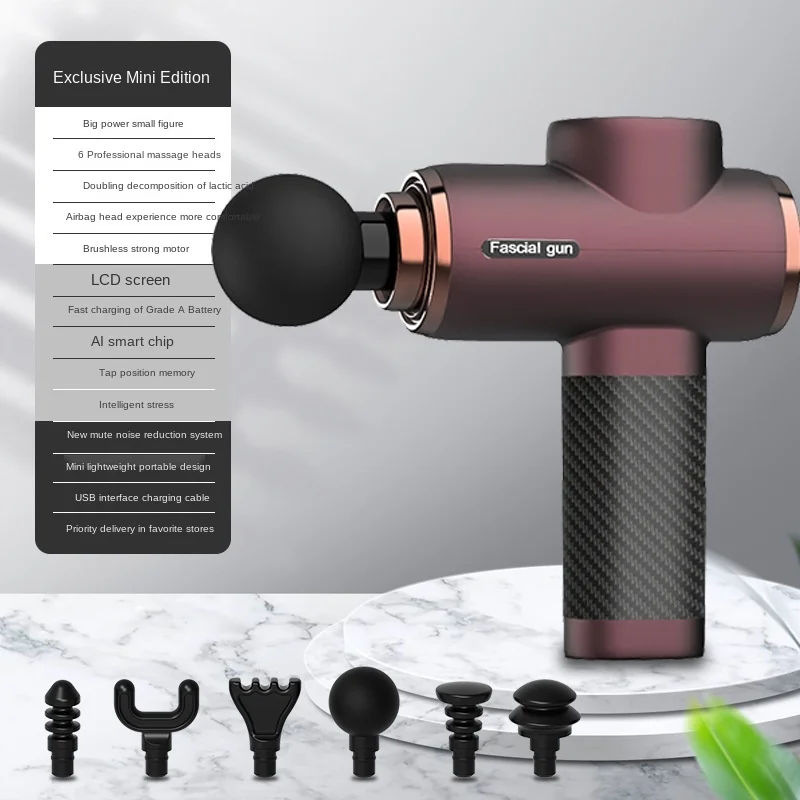 

The New Mini Fascia Gun Electric Silent Portable Massager Fitness Equipment Relax Body Massage Deep Muscle Pain Relief