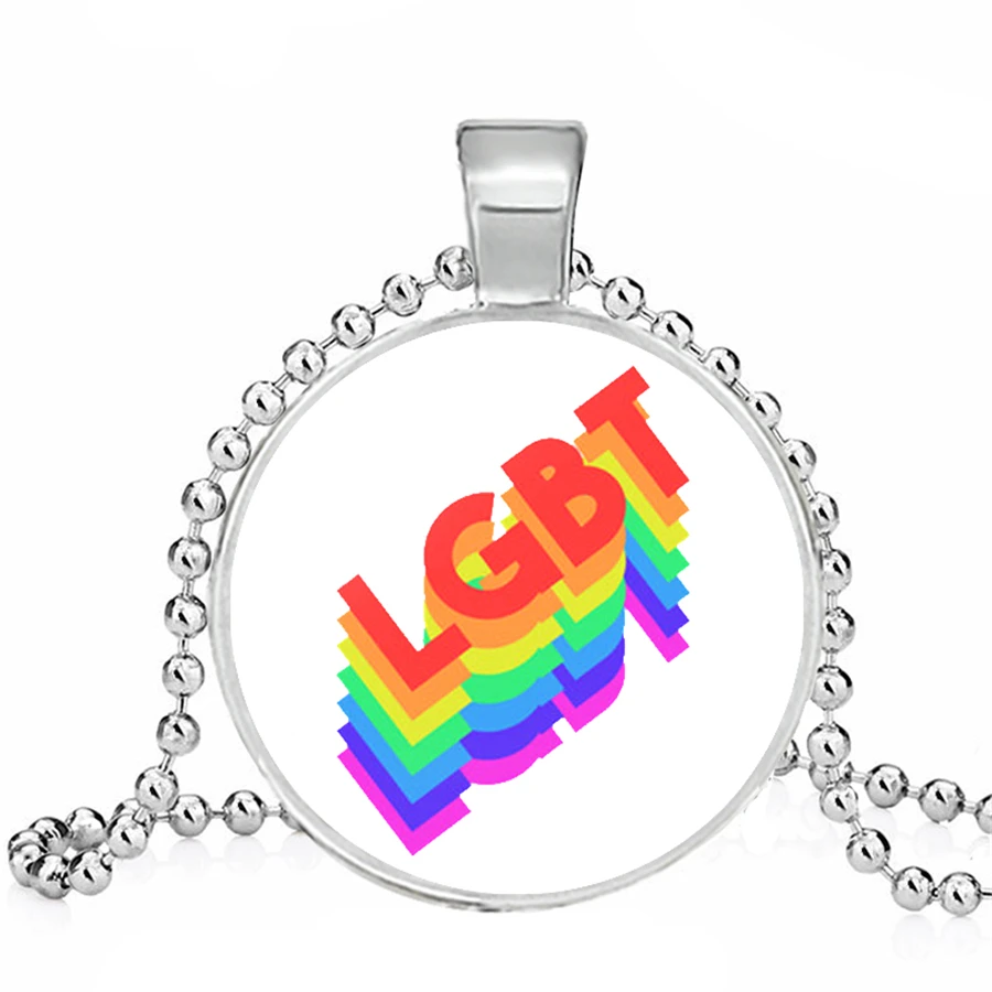 Ожерелье с изображением ЛГБТ-радуги ожерелье для геев ЛГБТ флагом радуги