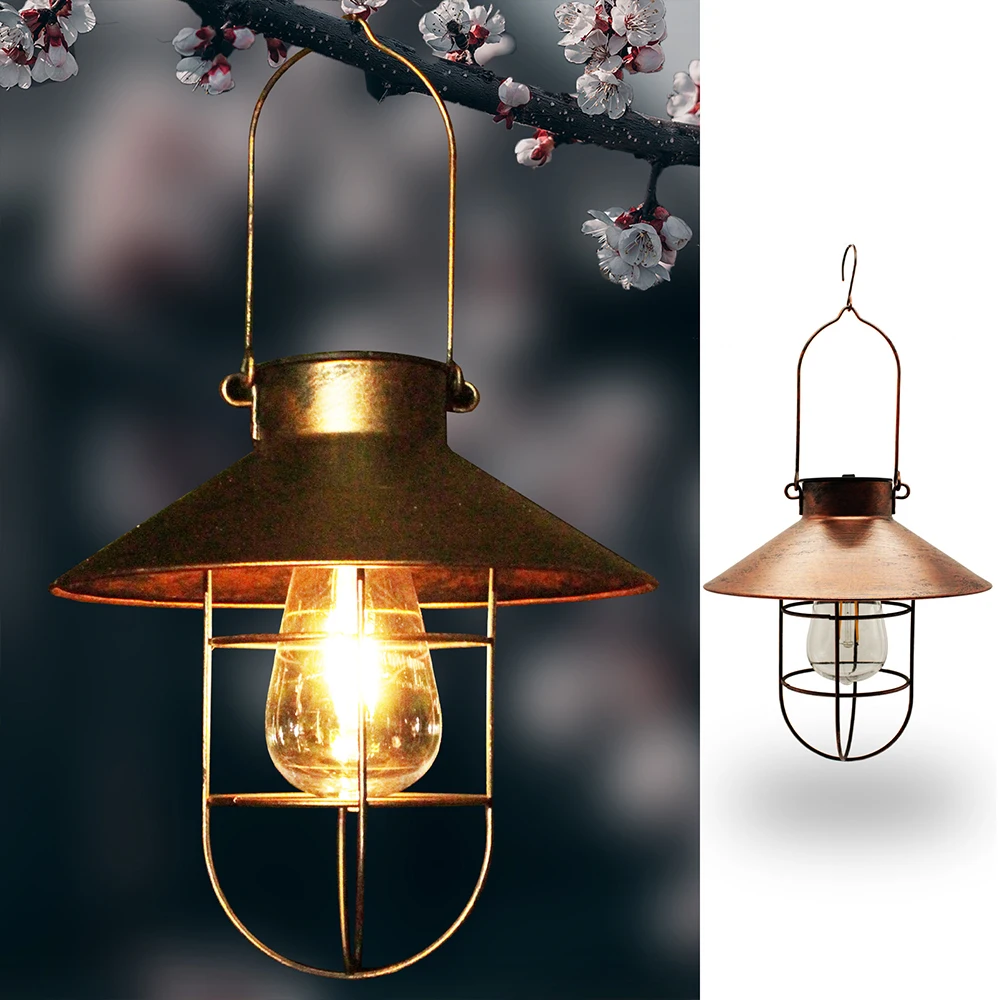 

Solar Lanterns Metal Outdoor Hanging Light IP55 Durable Solar Lantern Light Eco-friendly Solar Power Home Street Vintage