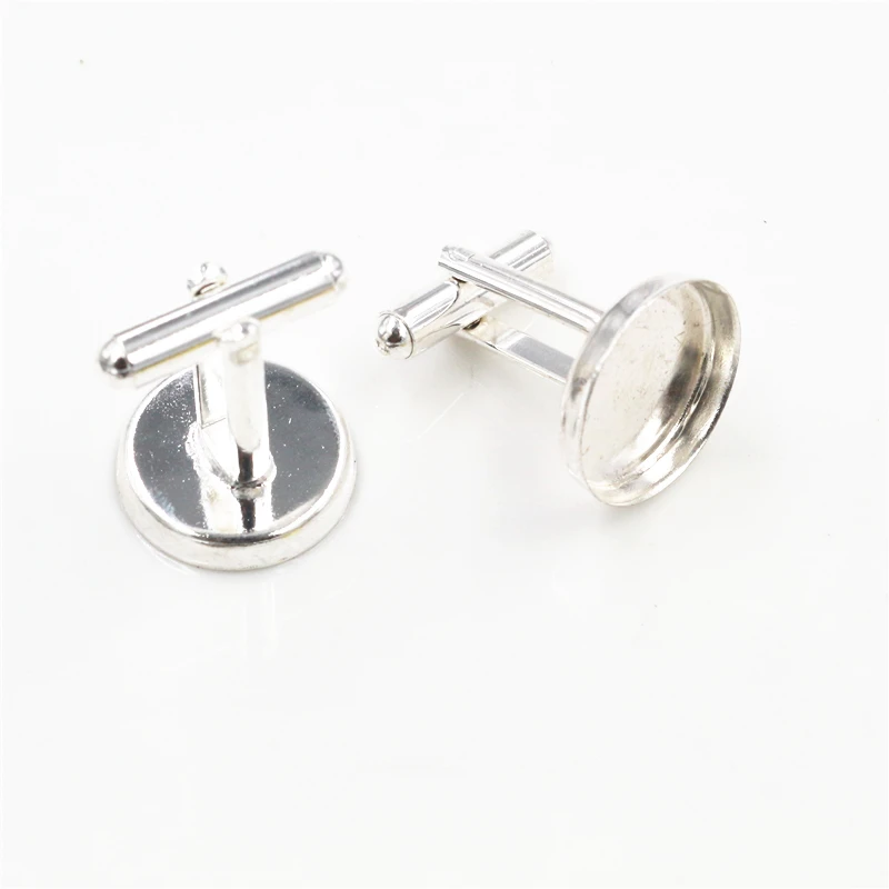 10 шт./лот 16 мм белый к родиевое покрытие 5 видов цветов Медь Запонки база Настройки