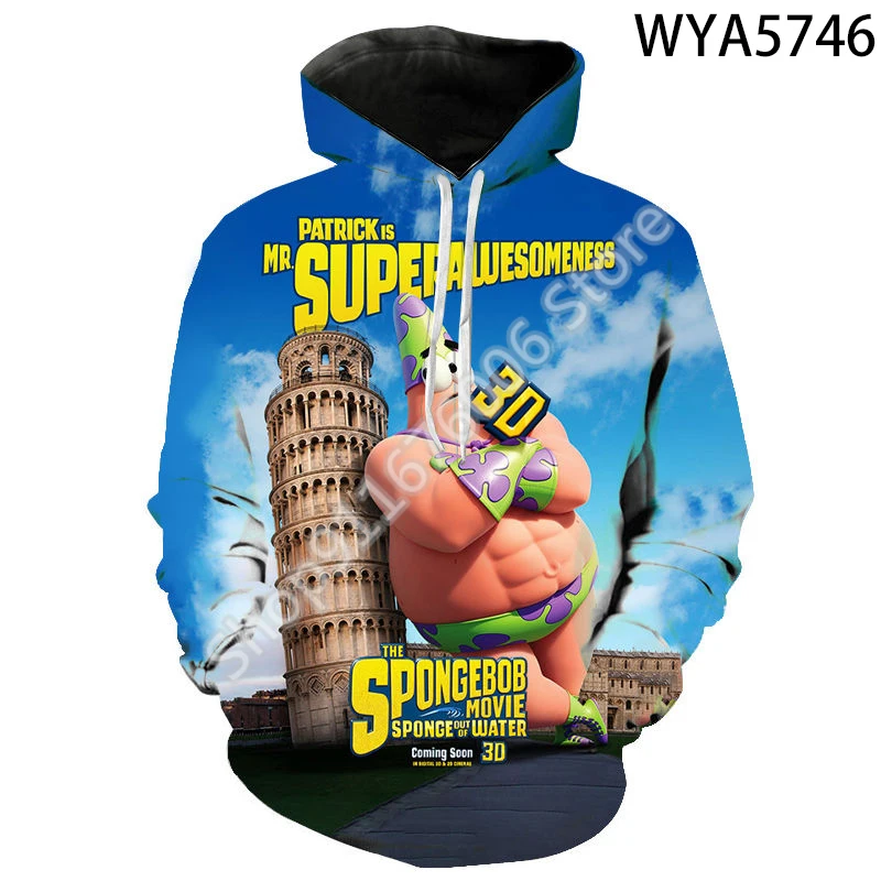 Модные Spongebob фильм это замечательный губка толстовки 3D печатных для мужчин