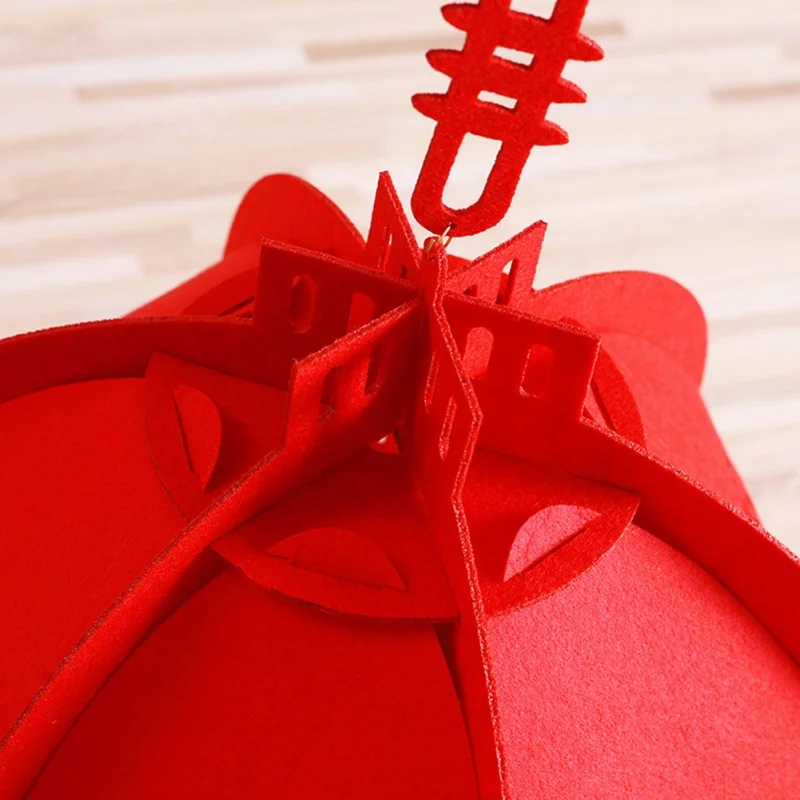 Китайский фонарь из нетканого материала китайский красный 3D традиционный