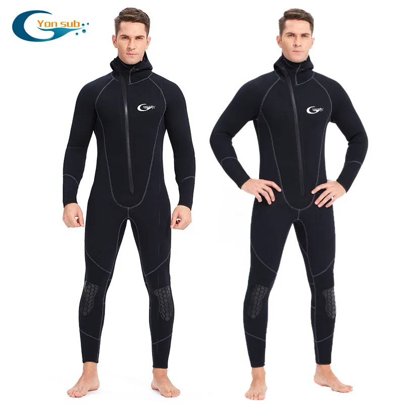 Неопреновый плотный гидрокостюм 5 мм цельный костюм для подводной охоты и