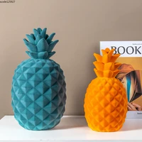 european style painted resin pineapple flocking resin crafts bookcase living room furnishings texture pineapple home decoration