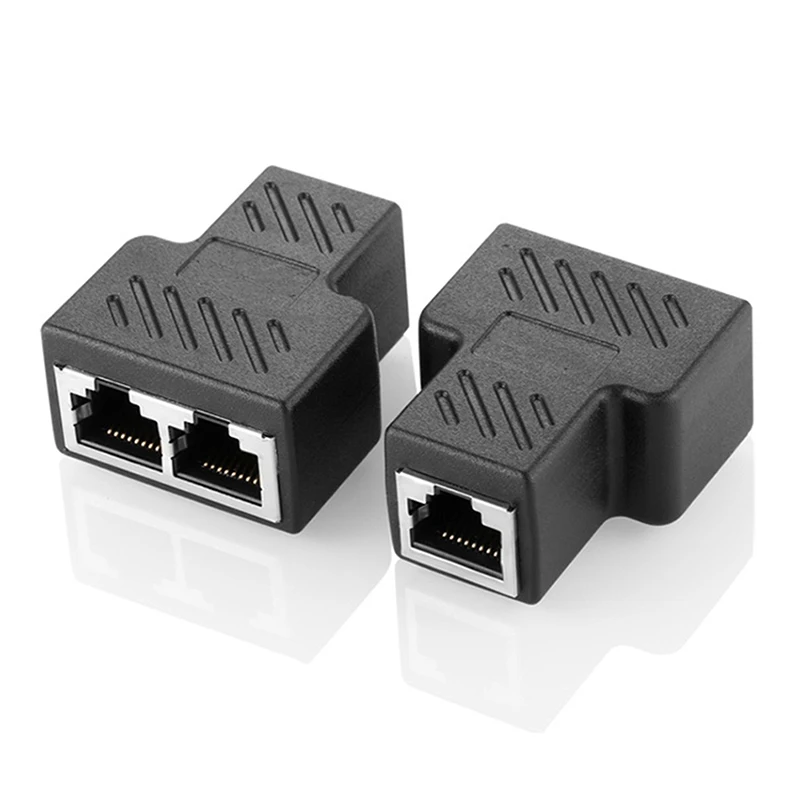 Разветвитель RJ45 1 шт. адаптер Ethernet с на 2 портами мама CAT5/CAT сетевой разветвитель LAN