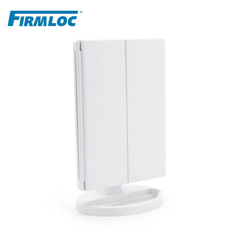 Настольное зеркало для макияжа Firmloc с 2 увеличительными светодиодными лампами и