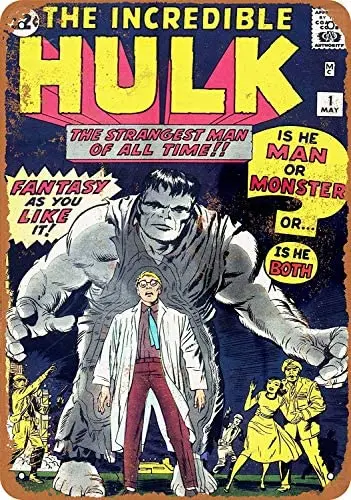 

Incredible Hulk #1 Metal Tin Sign 12 X 8 Inches Retro Vintage Decor
