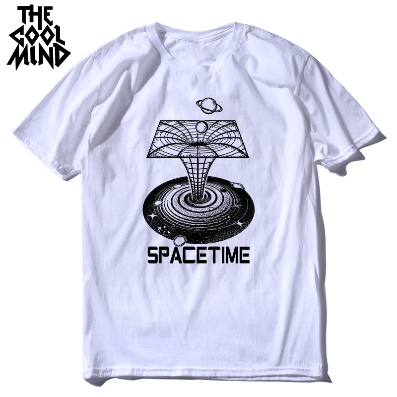 COOLMIND 100% хлопок теория относительности мужская футболка Повседневная