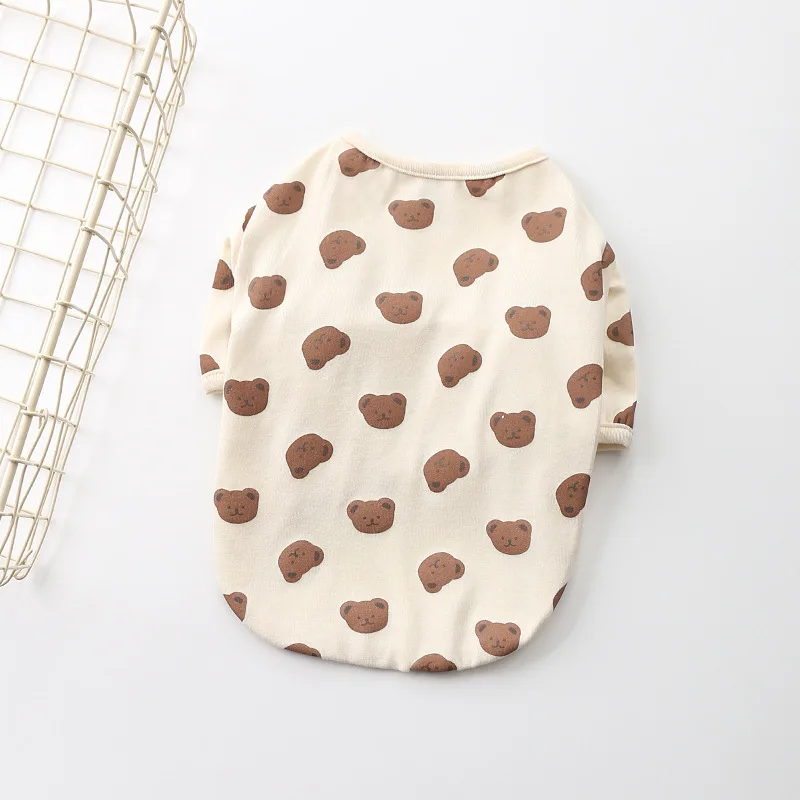 

Bear Printing Pet Clothes Small Dog Shirt Summer Cool Pet Clothing for Puppy Cute Bear Printing Cats Pullover Dogs Pet Costumes
