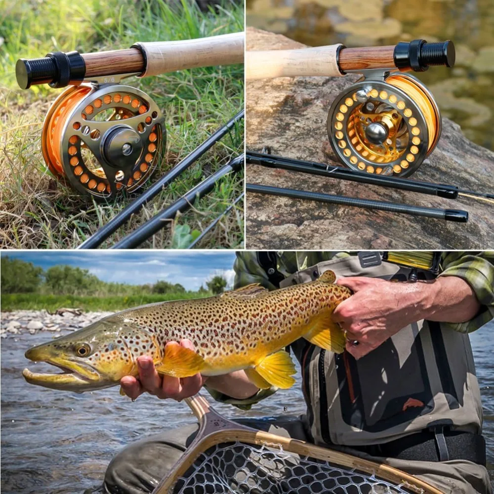 

Fly Fishing Reel Large Arbor 2+1 Bb With Cnc-Machined Aluminum Alloy Body And Spool Fly Reels