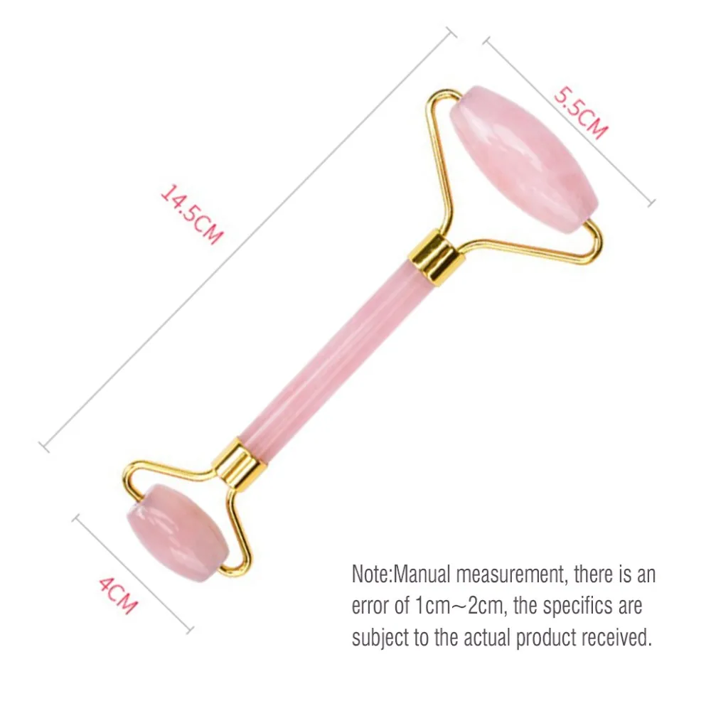 5 шт./лот натуральный розовый кристалл кварца уход за кожей лица ролик глаз лицом