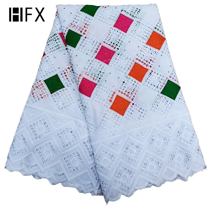 Швейцарская вуаль из чистого хлопка с камнями желтая африканская сухая