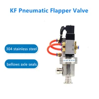 kf right angle l type valve pneumatic ss304 vacuum baffle valve quick loading vacuum flapper valve ball for kf16 kf25 kf40 kf50