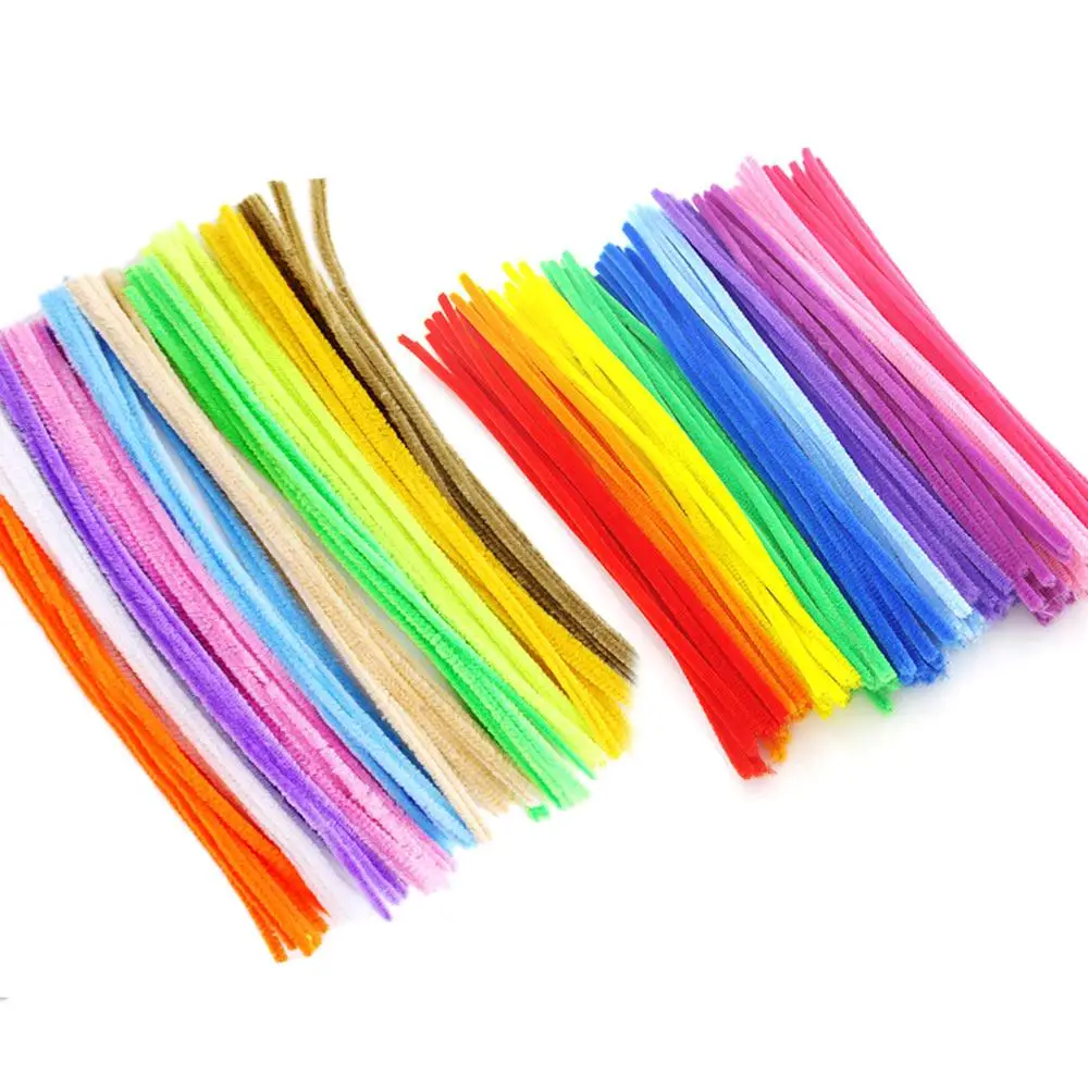 

DIY Mixed Color Velvet Twisted Rod 100pcs Student Handcraft Colorful DIY Creative Decoration Assorted Colors