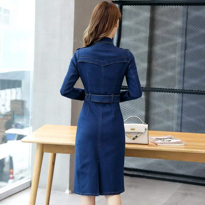 5XL 4XL джинсы Макси платье-карандаш 2019 женское джинсовое длинное цельнокроеное