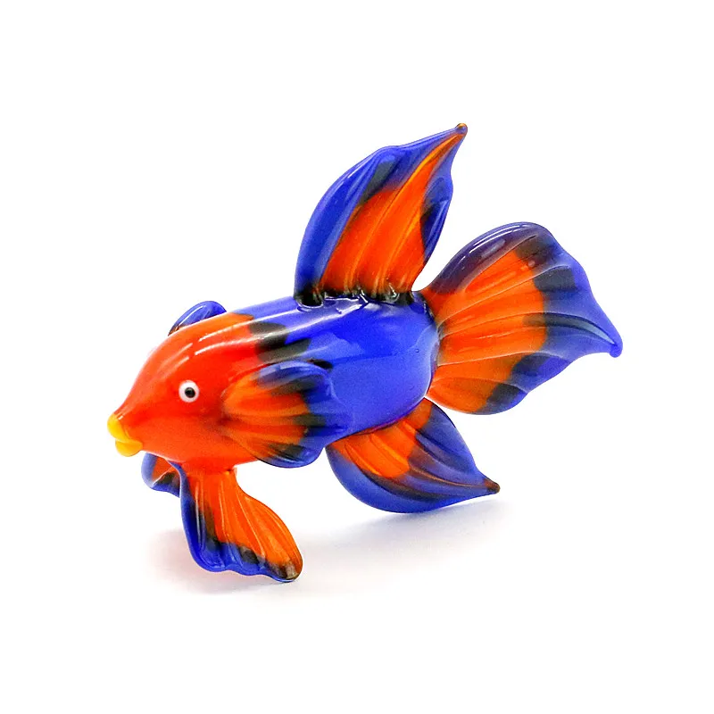 

Mini Glass Sea Fish Craft Figurine Ornaments Vivid Cute Marine Animals Statue Aquarium Home Table Decor New Year Gifts For Kids