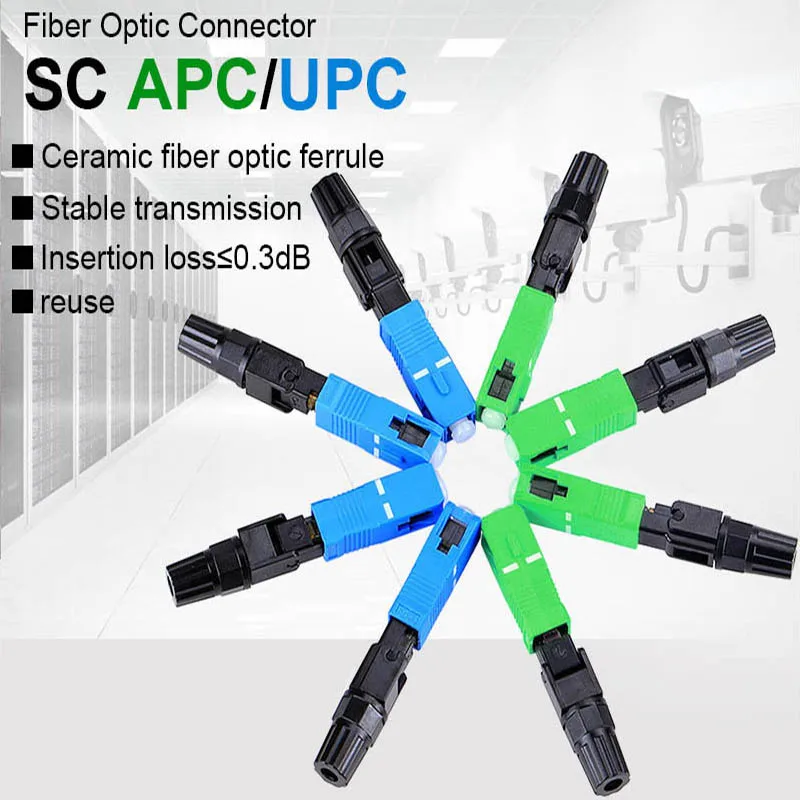 

Fiber Optic Fast Connector SC APC Single Mode Fiber Optic Adapter SC UPC Cold Connection Quick Field Assembly