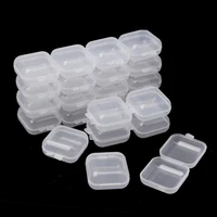 3 53 5cm square plastic storage box jewelry container transparent square box case container for jewelry beads earrings