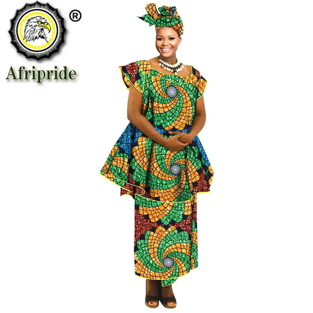 African Clothes for Women Crop Top Midi Skirt Match Print Headwraps Set Dashiki Outfits Plus Size Outwear Ankara Attire S2026015