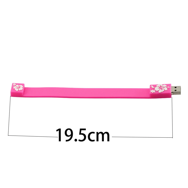 Флэш накопитель USB 64 ГБ Цветочный браслет 32 16 8 флэш 256 128 карта памяти силиконовый