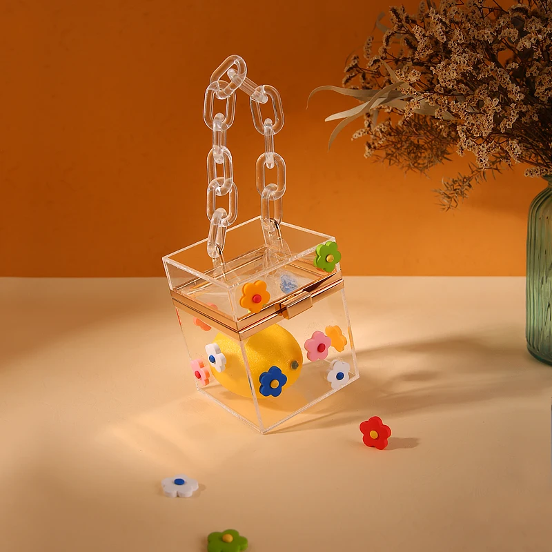 Женский акриловый прозрачный кошелек милая прозрачная сумка через плечо Lucite