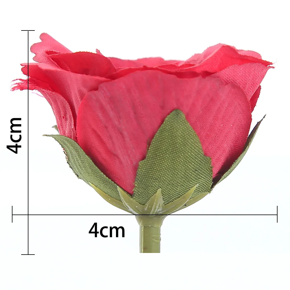 Искусственный цветок 10 шт./лот 4 см шелковая головка розы для свадебвечерние НКИ