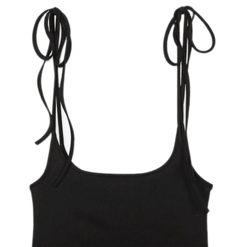 

Women Black Skirts With Shoulder Bag Hip Female High Waist Strap Solid Color Mini Suspender Skirt