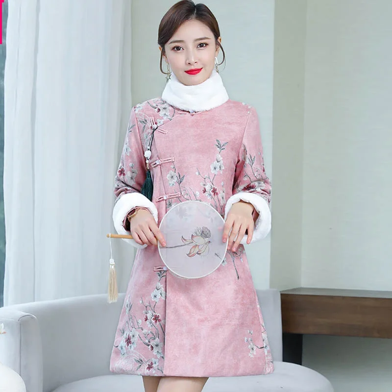 Традиционное китайское восточное платье Qipao женское пикантное современное