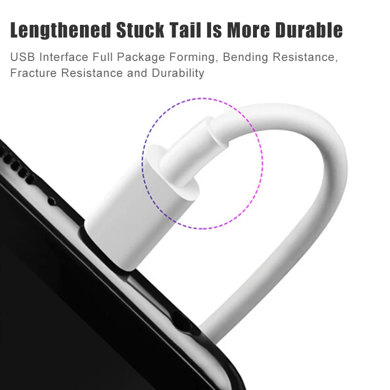 Зарядное устройство с usb type c на для быстрой зарядки Белый Дорожный кабель 5