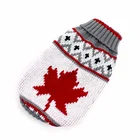 Зимняя одежда для Такс вязаный свитер для домашних животных, одежда для собак, чихуахуа Щенок Кот свитер Йорки в виде кленового листа и Лось собачий пуловер