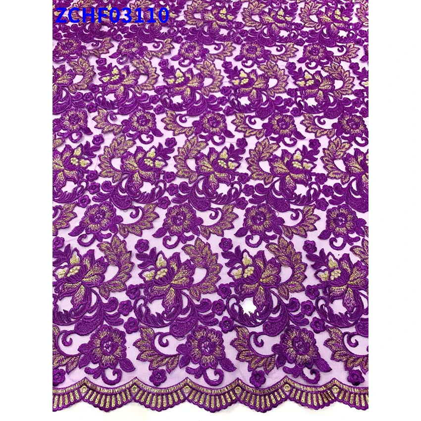 

African Transparent Net Lace 2021 High Quality Nigerian Tulle Mesh Lace Fabric For Wedding ZCHF03110