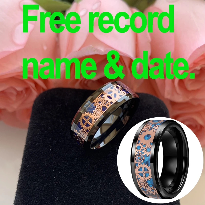 Кольцо из карбида вольфрама персонализированные Обручальные Кольца На заказ