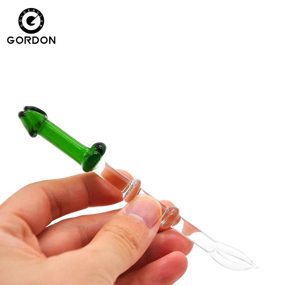 

GORDON Premium Glass Sword Shape Quartz Carb Cap Dabbler Wax Dad Tool 5.2 Inch Quartz Handle Carb Cap Quartz Banger Water Pipe