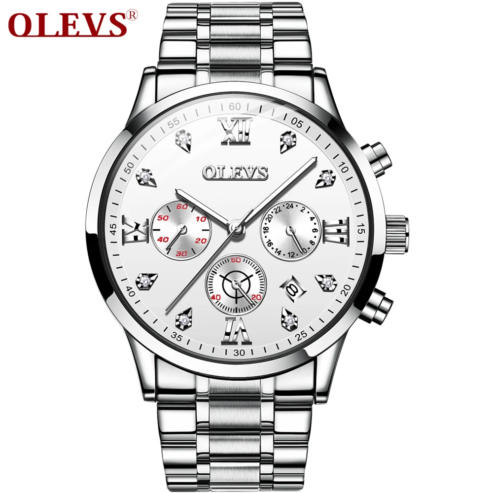 

OLEVS mens watches top brand luxury pilot chronograph watch clocks trending products men quartz wristwatches Free Shiping