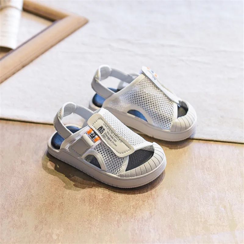 

Сандалии Детские сетчатые Нескользящие, дышащие мягкие пляжные босоножки для начинающих ходить детей, для девочек и мальчиков, лето 2021