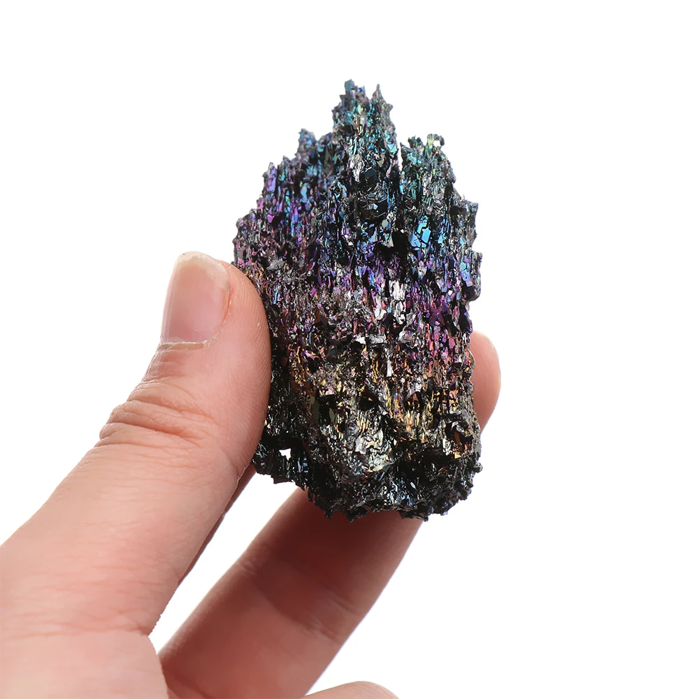 1 шт. цветной натуральный кварцевый кристалл для лечения камня аура малахит